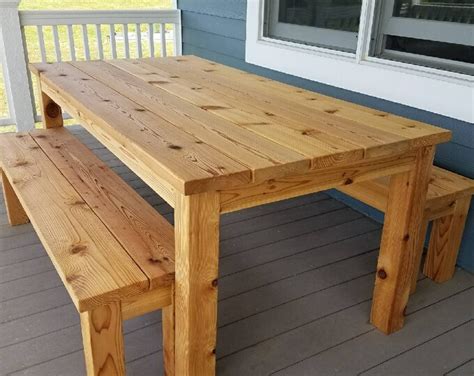 Outdoor Cedar Picnic Table Set | Etsy