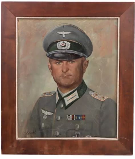 AUTHENTIC WW2 GERMAN Portrait Officer Heer Oil Painting $3,174.01 - PicClick