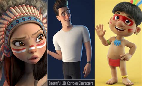 20 Beautiful and Creative 3D Cartoon characters and funny 3d models