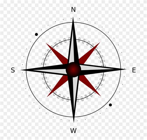 Compass East South North West Compass Rose - Direction On A Map, HD Png ...