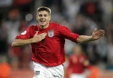 Steven Gerrard Celebrating England