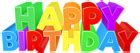 Happy Birthday Colorful Text PNG Clip Art Image | Gallery Yopriceville - High-Quality Free ...