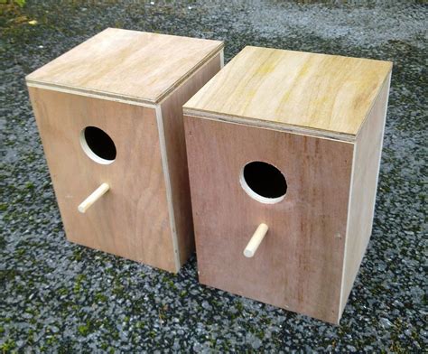 Pair Of Cockatiel Parakeet Nest Nesting Breeding Boxes 11" x 8" x 8" in Pet Supplies, Birds ...