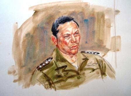 ILLUSTRATED COURTROOM: MANUEL NORIEGA TRIAL 22 YEARS AGO Sept 6th 1991