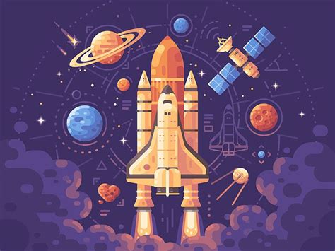 Space exploration | Illustration design, Space art, Space illustration