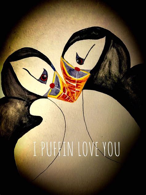 I Puffin love you A4 print Valentines gift | Etsy | Valentine print, Paper gifts anniversary ...