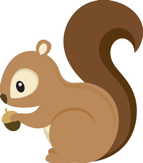 a cartoon squirrel eating an acorn