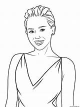 Miley Cyrus Celebrity Coloring Pages Printable sketch template