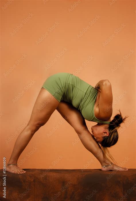 yoga pose side body bend Stock Photo | Adobe Stock