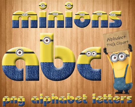 Minions Font Png Minions Alphabet Minions Letters Minions - Etsy Hong Kong