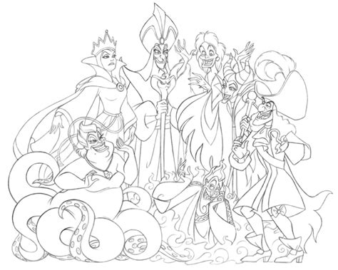 Disney Villains Drawing at GetDrawings | Free download