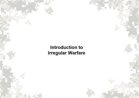 Introduction to Irregular Warfare - PowerPoint Ranger, Pre-made Military PPT Classes