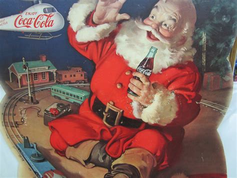 COCA COLA SANTA CLAUS SIGN (CARDBOARD) - Schmalz Auctions