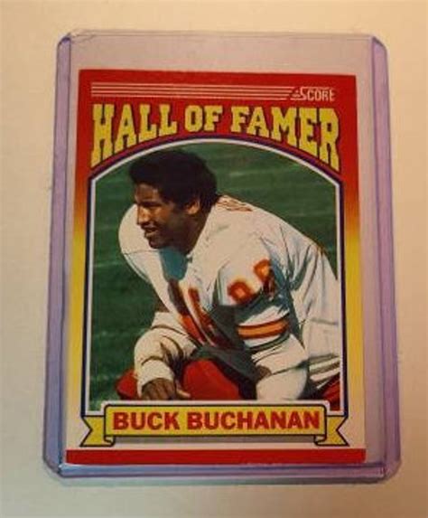 Vintage 90' Buck Buchanan Hall of Famer Trading Card - Etsy