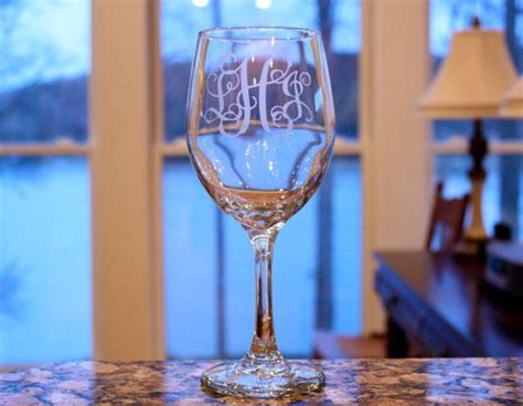 Monogrammed Etched Wine Glass by lindseyhuckabee on Etsy, $12.00 | Wine glass, Etched wine glass ...