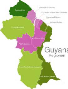 Natural Regions Map Of Guyana In Coastal Plain Guyana Region ...