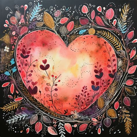 Valentine Heart Artwork Print Free Stock Photo - Public Domain Pictures