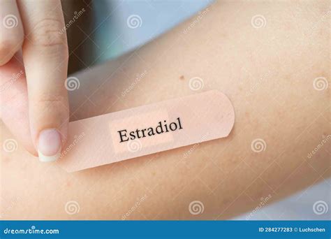 Estradiol Transdermal Patch Stock Image - Image of estradiol, estrogen ...