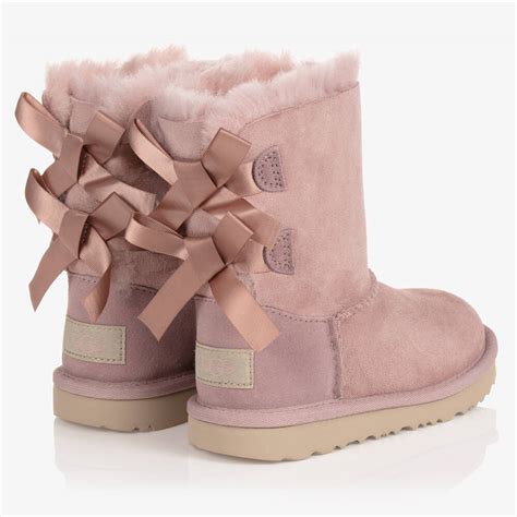 UGG - Girls Pink Suede Boots | Childrensalon