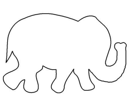 Elephant Outline Printable