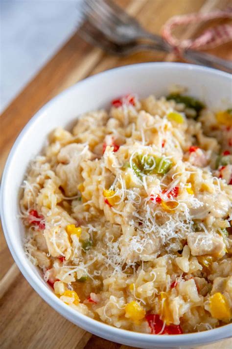 Creamy Chicken Risotto Recipe (with vegetables) - Kylee Cooks