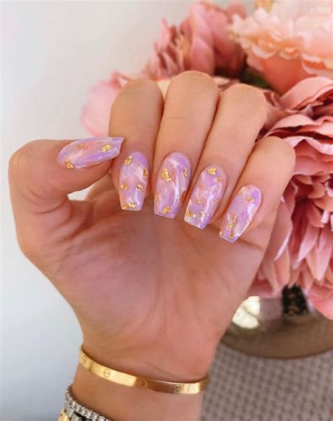 36 Extraordinary Marble Nails Designs You'll Love 2020 - SooNails | Marble acrylic nails, Pink ...