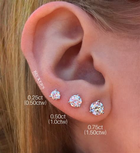 Diamond Earring Carat Size Chart