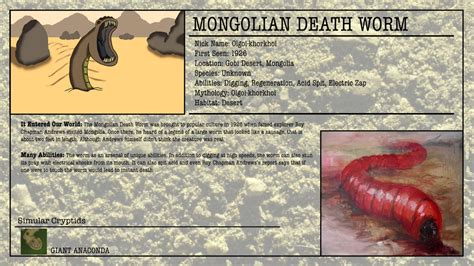 CRYPTID MONTH: Mongolian Death Worm by McDonaldbros on DeviantArt