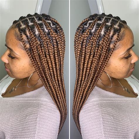 Honey Blonde Knotless Box Braids With Color - This shade would also look great mixed with other ...