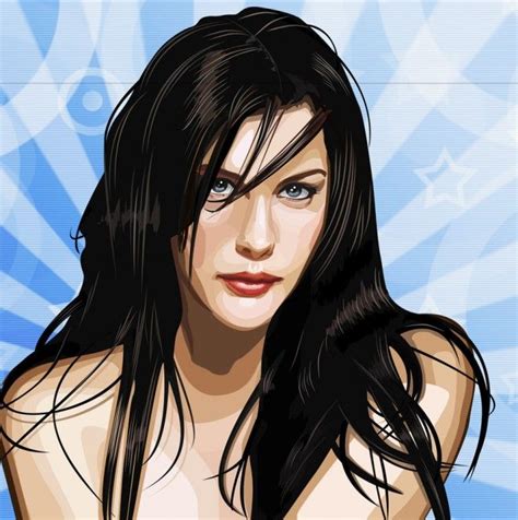 Stunning vector portrait. Girl looks vibrant and sexy, very fashioanable feel to it. The ...