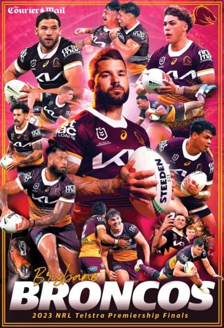 BIG 420MM BRISBANE BRONCOS 2023 TEAM POSTER,NRL RUGBY,CHEAPEST,GREAT ...