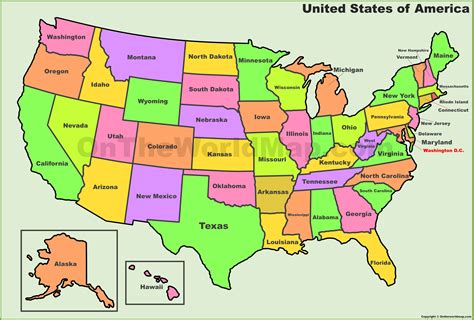 USA States Map | List of U.S. States | U.S. Map