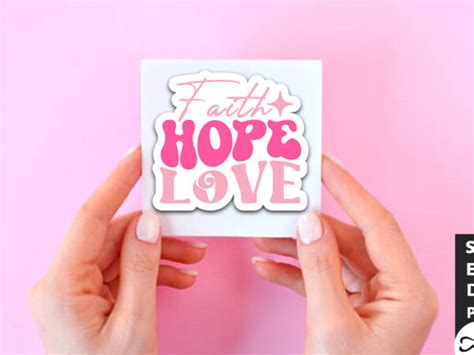 Faith. Hope. Love Retro Stickers - Buy t-shirt designs