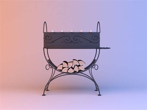 Barbecue Grill Brazier - 3D Model by malibusan