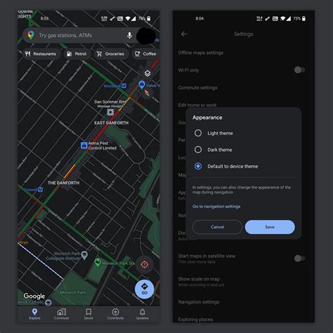 Dark mode for Google Maps begins rolling out for some Android users ...