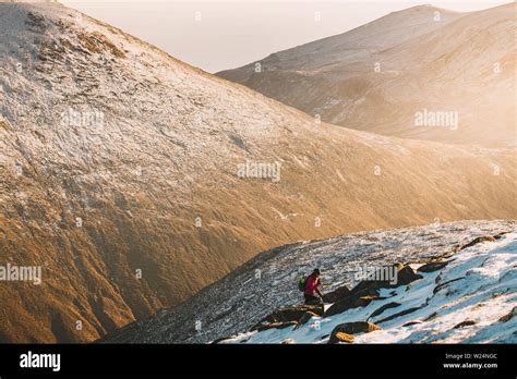 Winter hike in Mourne Mountains, Northern Ireland Stock Photo - Alamy