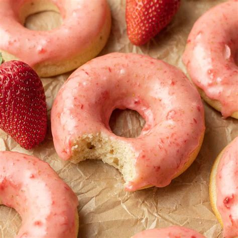 Strawberry Glazed Donuts - Bake & Bacon