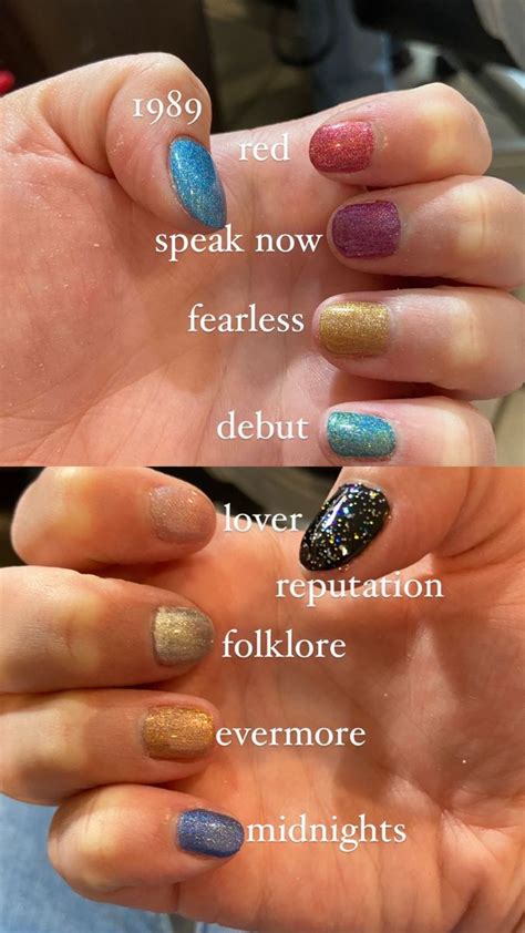 Eras Tour Nails in 2023 | Taylor swift nails, Taylor swift makeup, Concert nails