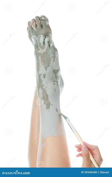 Foot Care. Mud treatment stock photo. Image of cleanse - 39340348