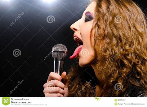 Singing rock music stock image. Image of background, emotion - 21926467