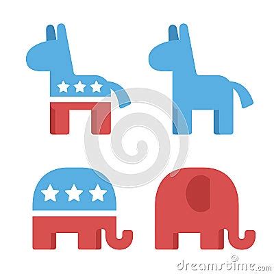 Democrat And Republican Symbols Editorial Stock Image - Image: 67867339