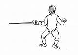 Coloring Page fencing  Free Printable coloring pages Img 11928 sketch template
