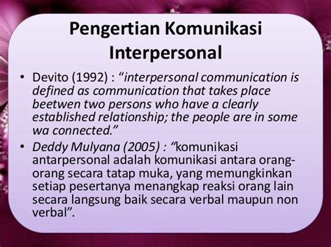 Komunikasi interpersonal