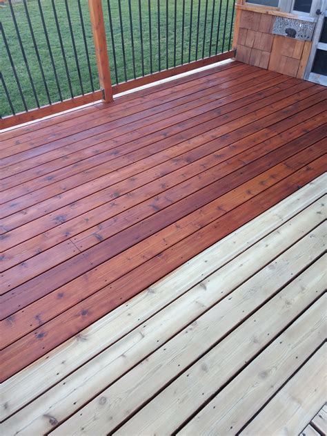 How To Stain A Cedar Deck — Sand & Stain