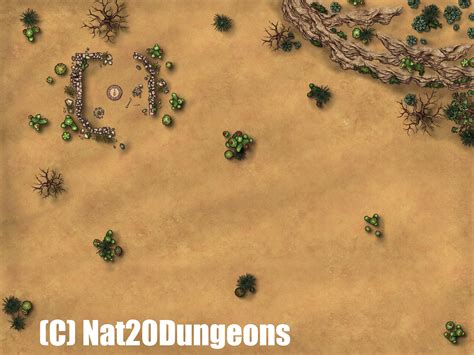 Desert Battle Map, Dnd Battle Map, D&D, Battlemap, Dungeons and Dragons ...