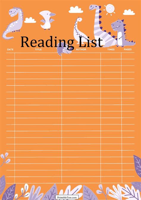 Printable Blank Reading Log Template PDF | Reading Tracker | Reading log printable, Reading log ...