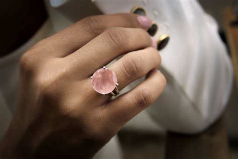 Rose Quartz Ring Jewelry by ASANA | 2 Days Shipping (USA)