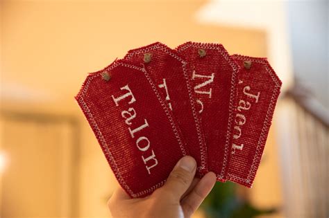 Personalized Christmas Stockings Burlap Stockings With Red - Etsy