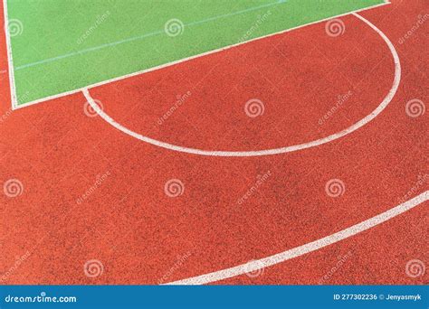 Colorful Basketball Court. Sports Court Stock Photo - Image of exercise, center: 277302236