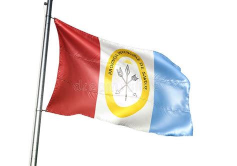 Santa Fe Province of Argentina Flag Waving Isolated on White Background ...